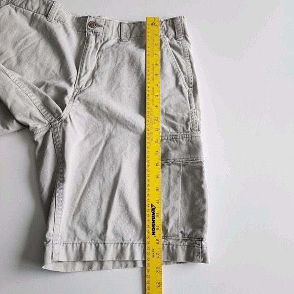 Eddie Bauer Shorts Mens 37 Utility Cargo Grey Tan 100% Cotton Casual Everyday - Picture 5 of 12